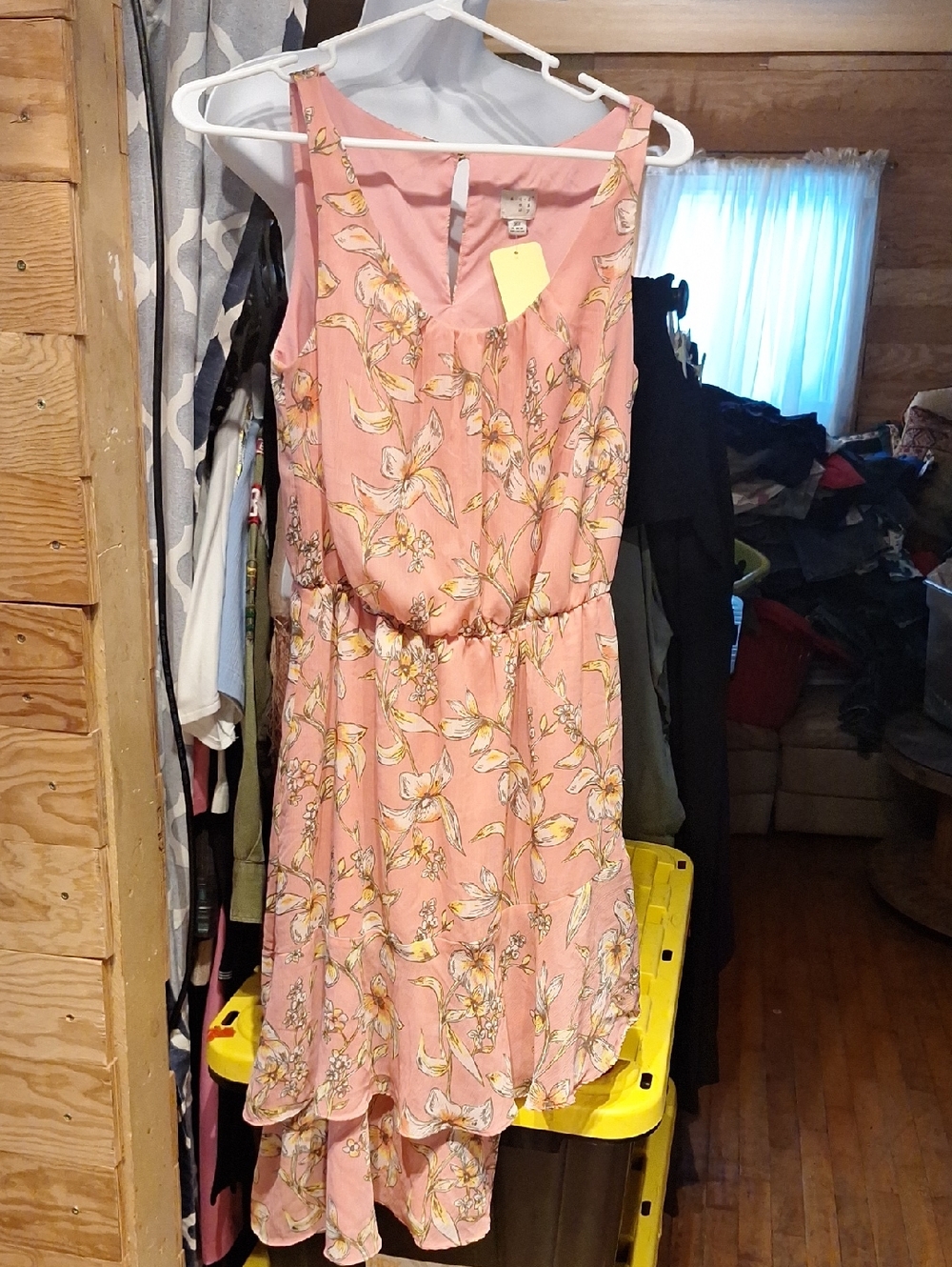 Dress By a new day pink ruffle
